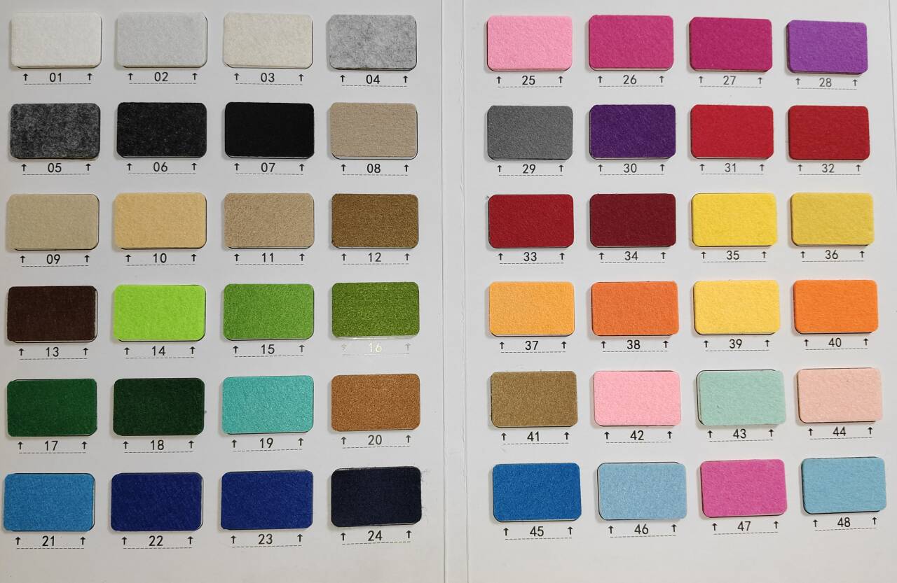 Premium felt bag organizer color options