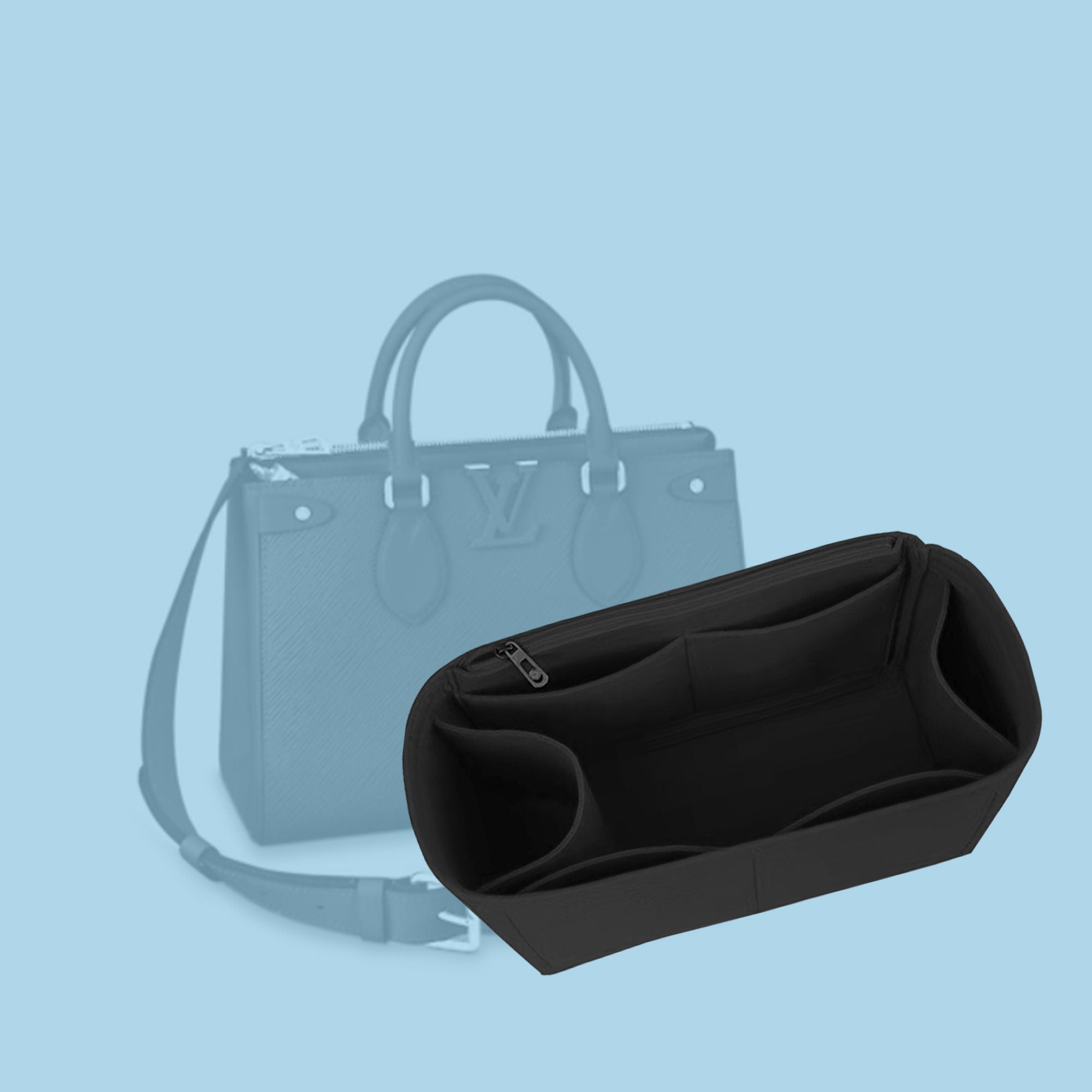 Felt Purse Insert Handbag Organizer for LV grenelle tote MM | Purse Organizer Insert | Tote Bag Organizer | Tote Bag Liner | Bag Insert