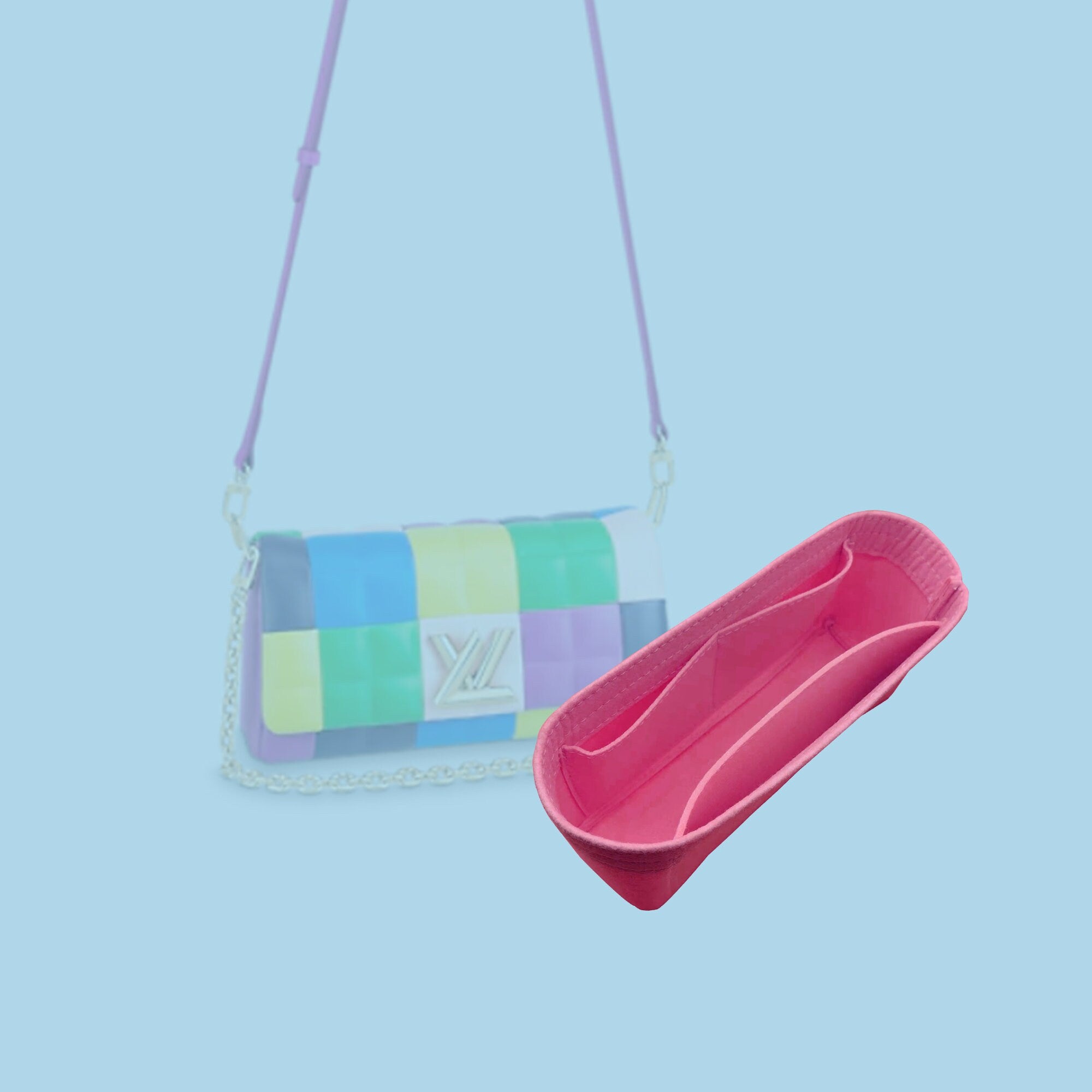 Felt Purse Insert Handbag Organizer for LV pochette twist | Purse Organizer Insert | Tote Bag Organizer | Tote Bag Liner Bag Insert