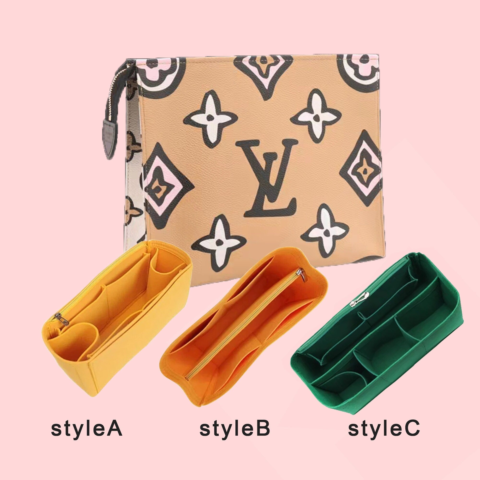 insert for LV Toiletry Pouch 26/19 Bag insert Bag Organizer