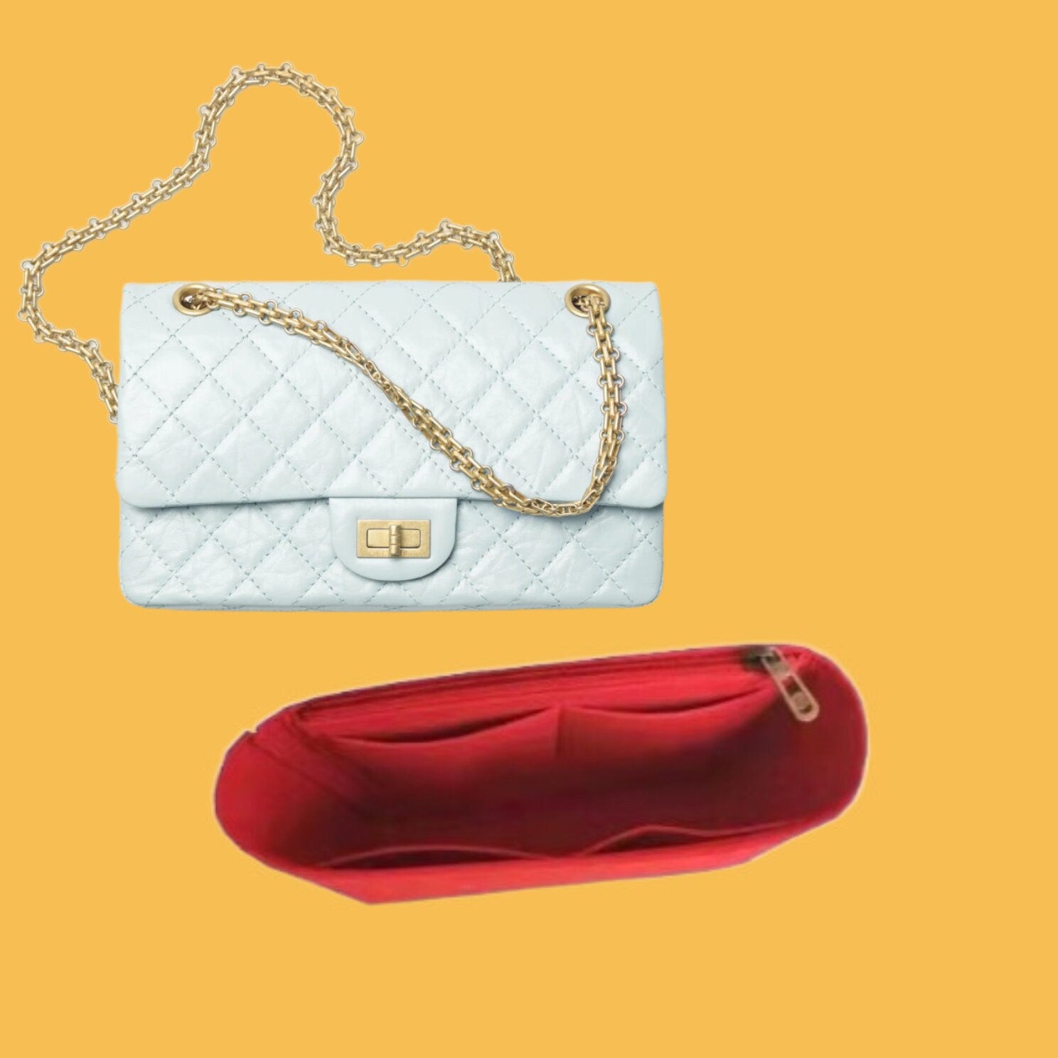 Felt Purse Insert Handbag Organizer for CC 2.55 handbag Purse Organizer Insert